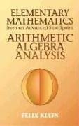 Elementary Mathematics from an Advanced Standpoint