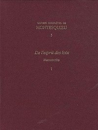De L'esprit des Loix (Voltaire Foundation 2008)