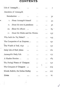 Anecdotes of Aurangzib