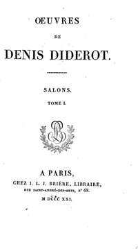 Salons: Salon de 1761, 1765. Essai sur la peinture