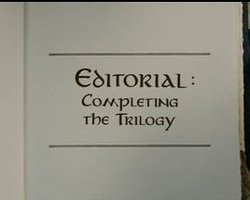 Editorial: Completing the Trilogy